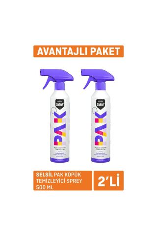 Selsil Pak Köpük Temizleyici Sprey 500ml X 2