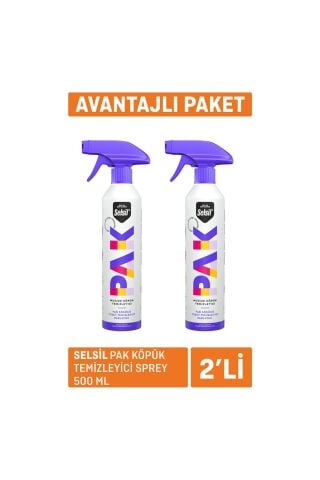 Selsil Pak Köpük Temizleyici Sprey 500ml X 2