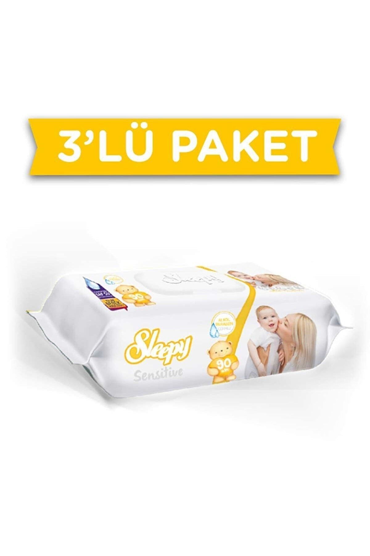 Sleepy Sensitive Islak Mendil 90 Yaprak,3 Adet