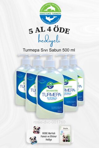 Turmepa Sıvı Sabun 500 ml 5 Al 4 Öde ve Rosie Pamuk