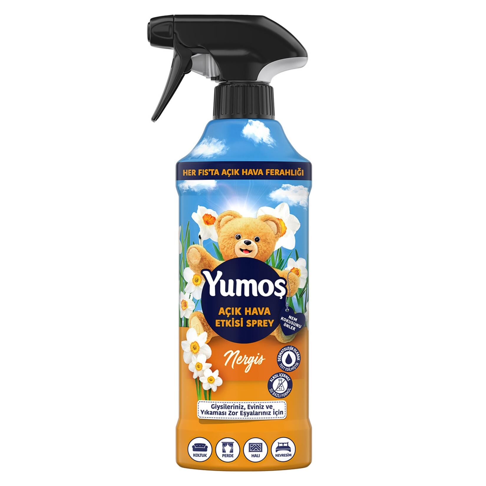 Yumoş Nergis Açık Hava Etkisi, Yıkanması zor eşyalar için Sprey 430 ml