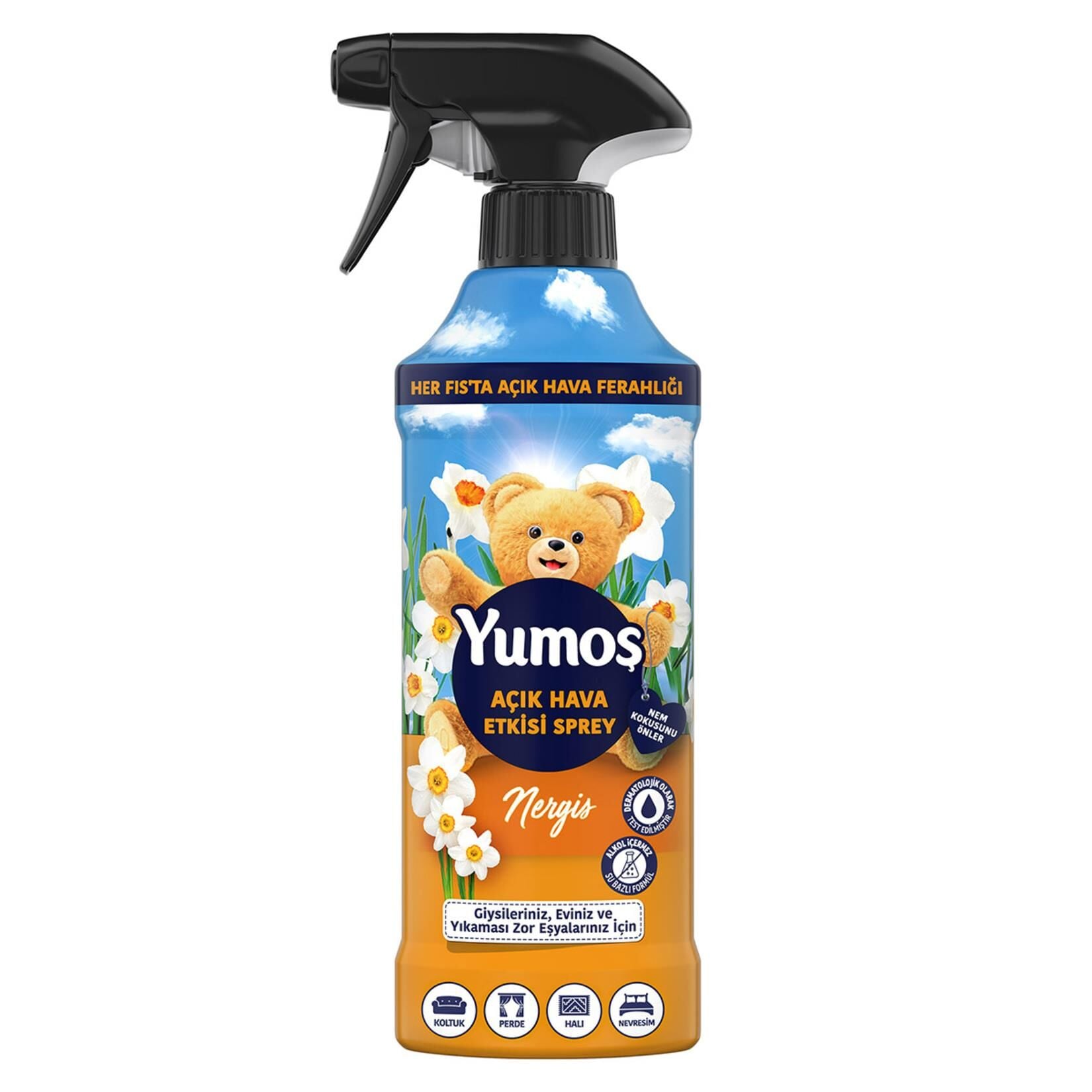 Yumoş Nergis Açık Hava Etkisi, Yıkanması zor eşyalar için Sprey 430 ml