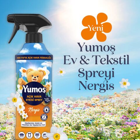 Yumoş Nergis Açık Hava Etkisi, Yıkanması zor eşyalar için Sprey 430 ml