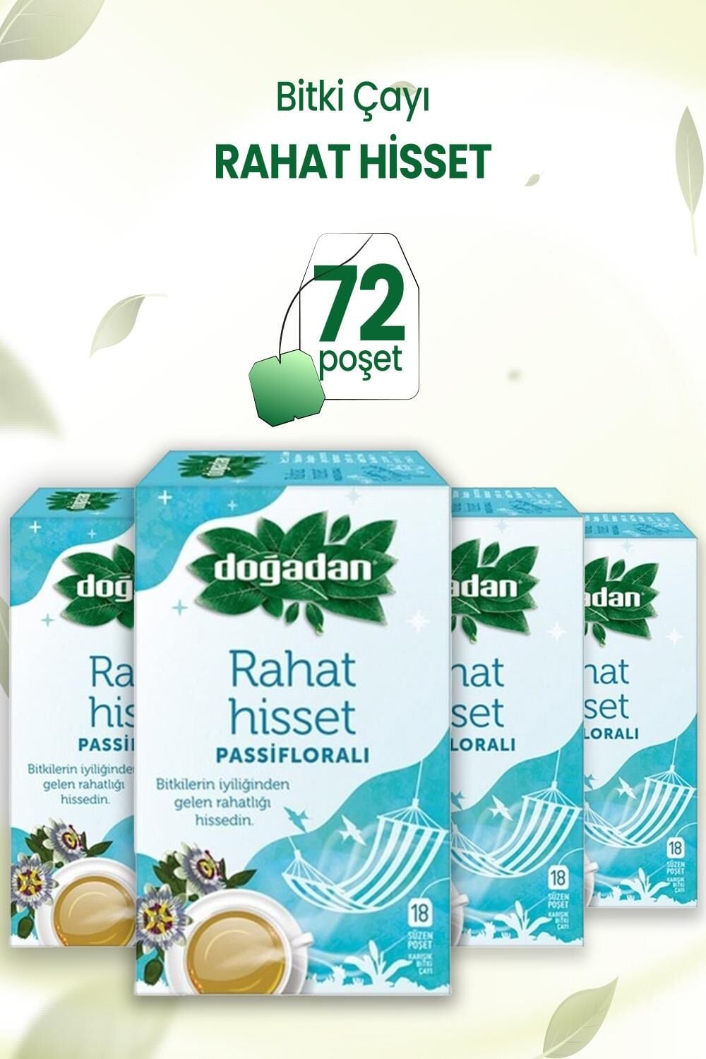 Doğadan Rahat Hisset Passifloralı 18'li x 4 Adet