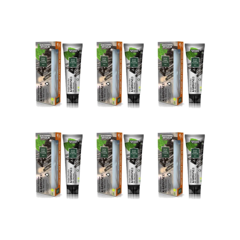 Eyüp Sabri Tuncer Doğal Aktif Bambu Karbonlu Diş Macunu 75 ml + Diş Fırçası Hediyeli X 6 Adet