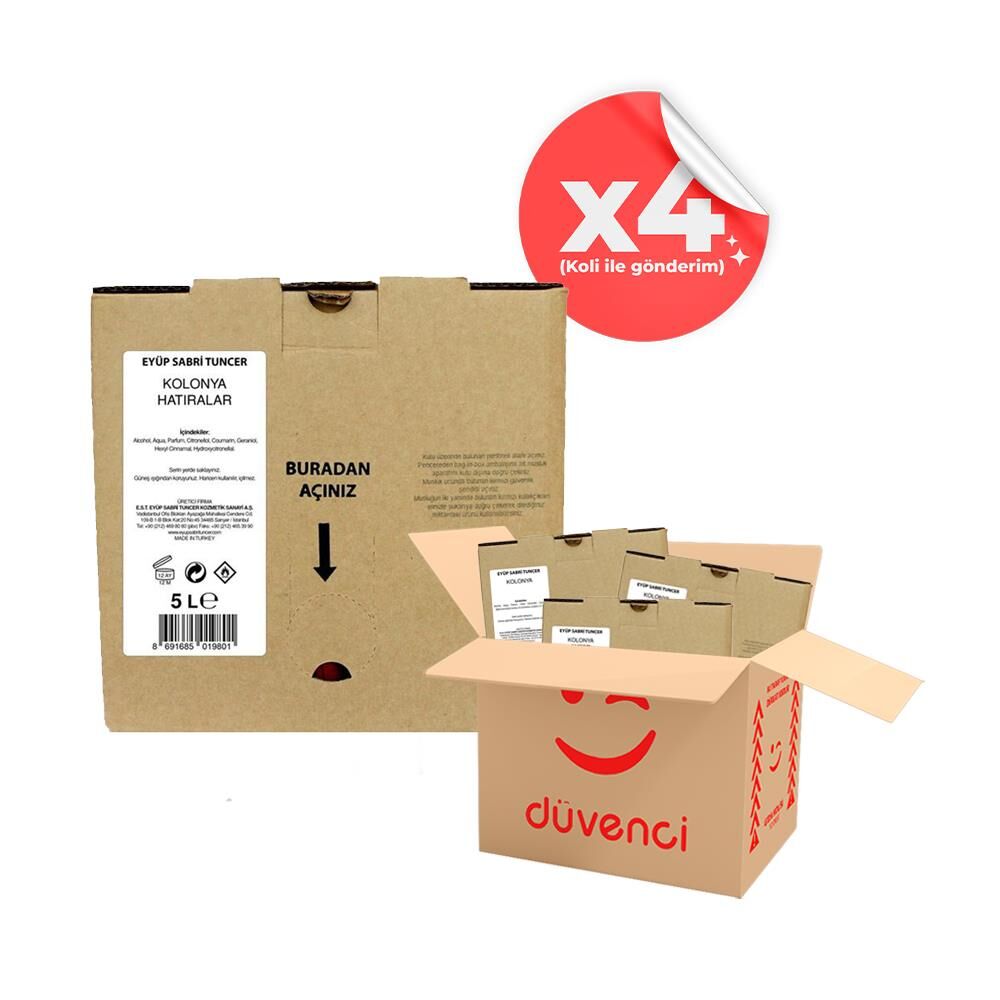 Eyüp Sabri Tuncer Hatıralar Kolonyası 5 lt - Bag in Box x 4