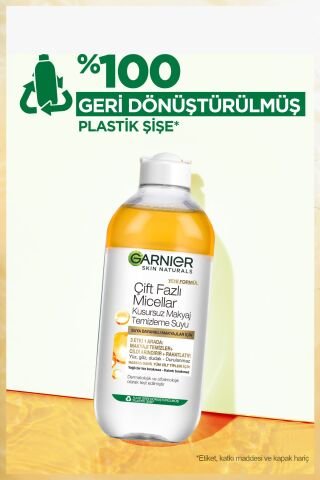 Garnier Micellar Temizleme Suyu Çift Fazlı Argan 400 ml x 2 Adet