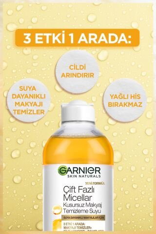 Garnier Micellar Temizleme Suyu Çift Fazlı Argan 400 ml x 2 Adet