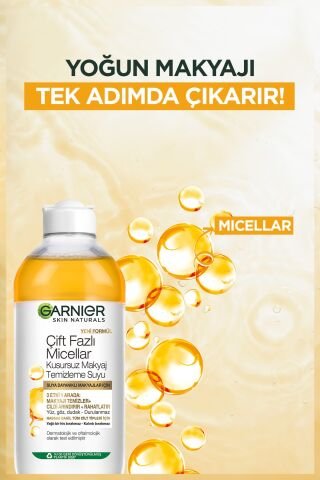 Garnier Micellar Temizleme Suyu Çift Fazlı Argan 400 ml x 2 Adet