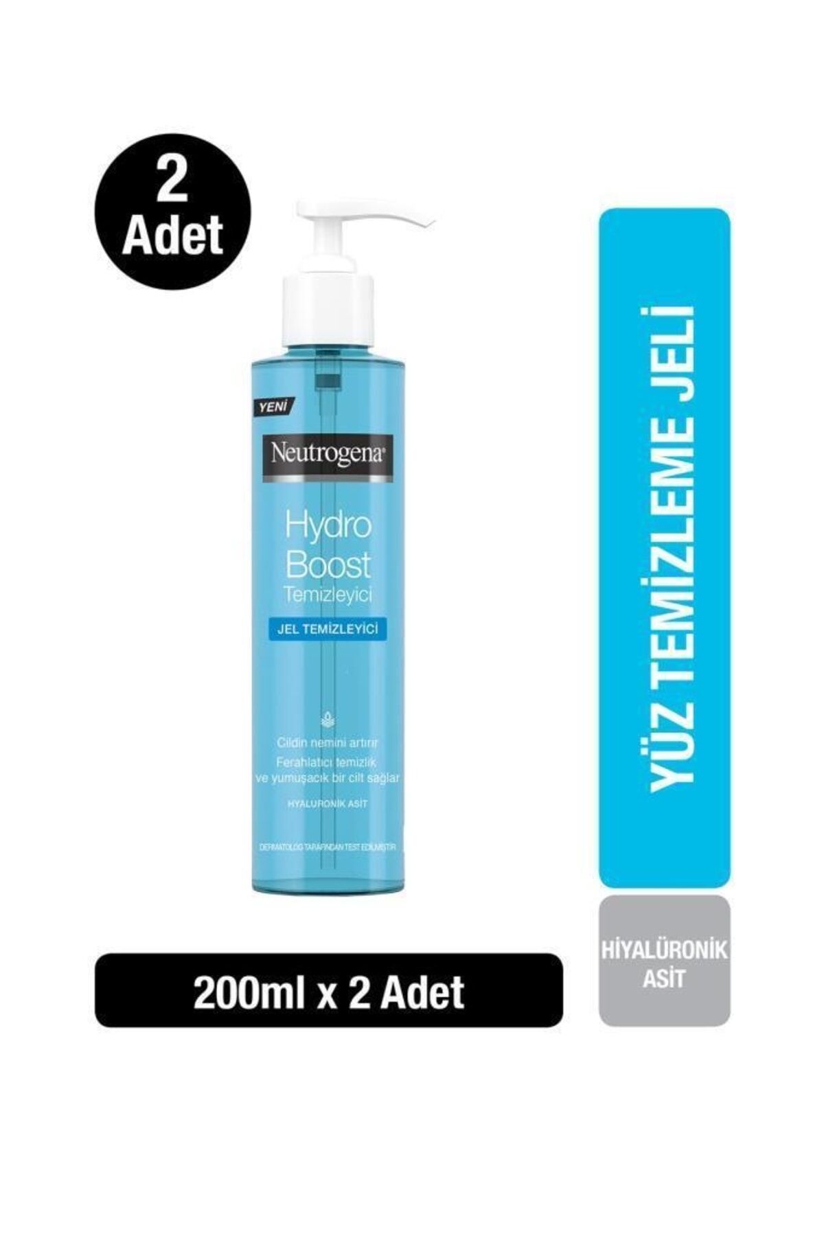 Neutrogena Hydro Boost Water Gel Temizleyici 200 ml x 2
