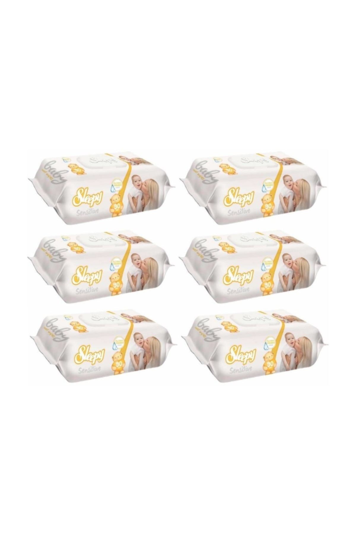 Sleepy Islak Havlu 90 Yaprak 6'lı Set