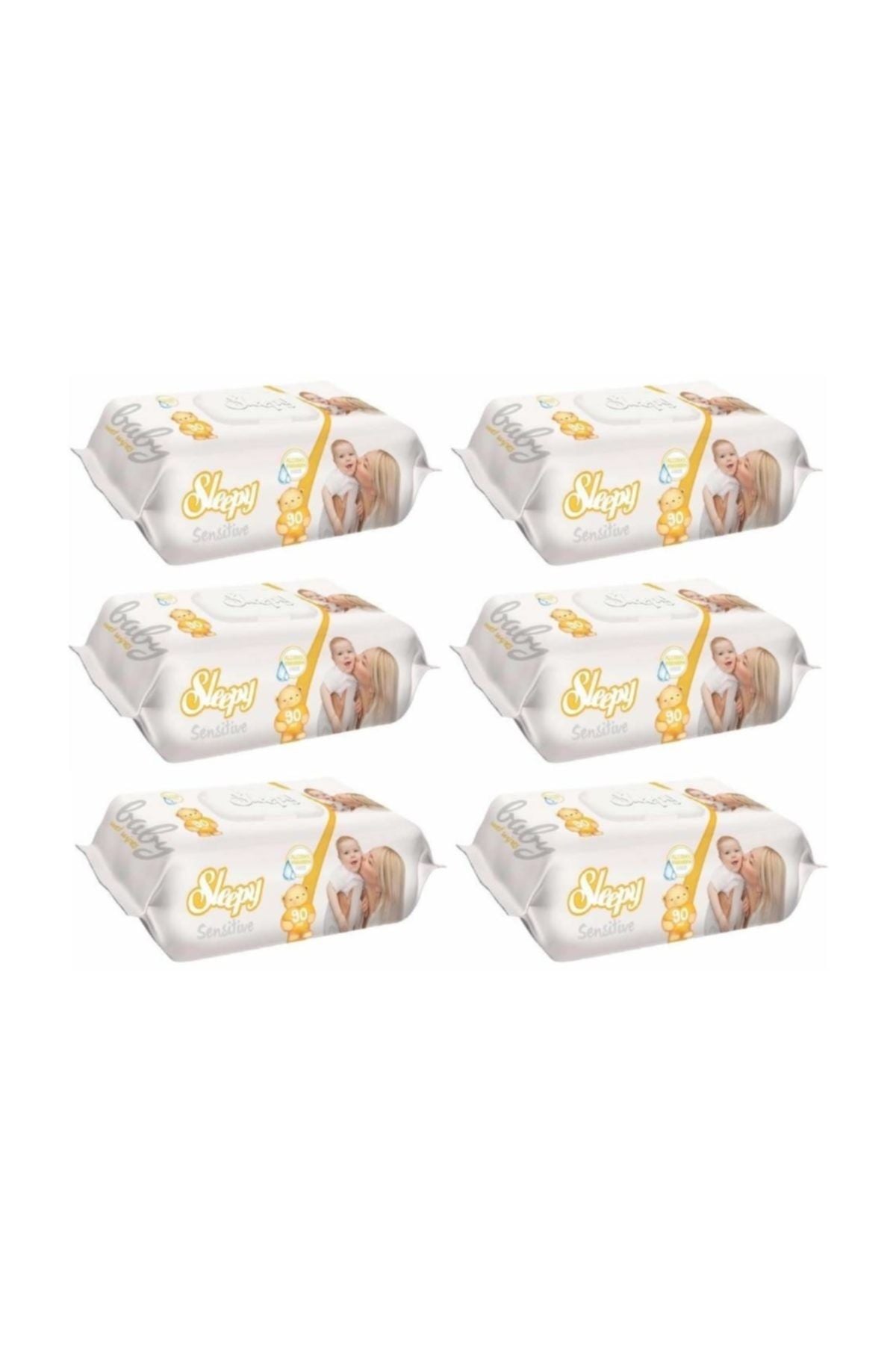 Sleepy Islak Havlu 90 Yaprak 6'lı Set