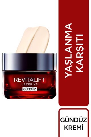 Loreal Paris Revitalift Lazer X3 Yoğun Yaşlanma Karşıtı Gündüz Bakım Kremi Gece Bakım Kremi 50 ml