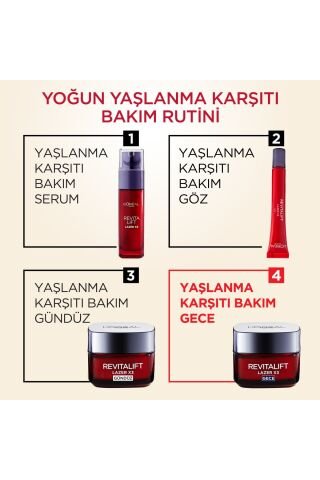 Loreal Paris Revitalift Lazer X3 Yoğun Yaşlanma Karşıtı Gündüz Bakım Kremi Gece Bakım Kremi 50 ml