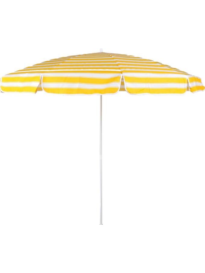 Sarı Beyaz 200cm, 8 telli Plaj Şemsiyesi