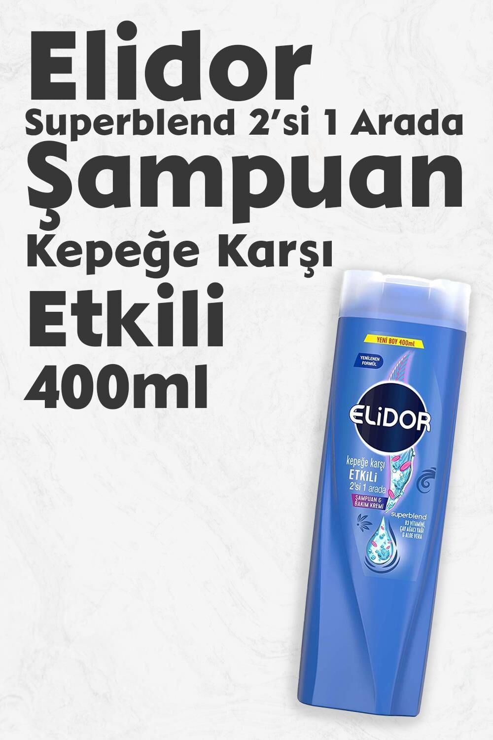 Elidor Superblend 2'si 1 Arada Şampuan & Krem Kepeğe Karşı Etkili 400 ml