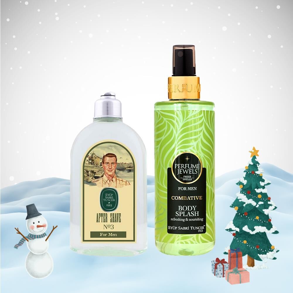 Eyüp Sabri Tuncer Yılbaşı Paketi Erkek Body Splash Combative 250 ml ve Tıraş Kolonyası No:3