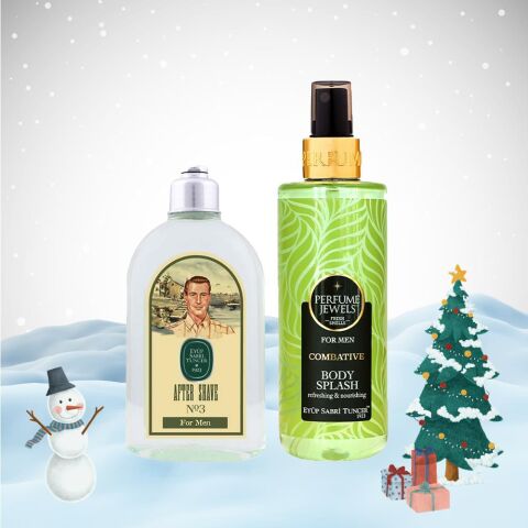 Eyüp Sabri Tuncer Yılbaşı Paketi Erkek Body Splash Combative 250 ml ve Tıraş Kolonyası No:3