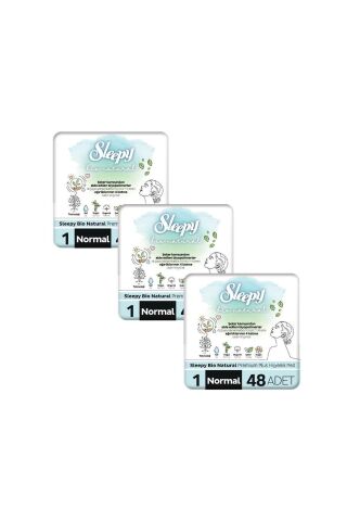 Sleepy Bio Natural Premium Plus Hijyenik Ped Mega Fırsat Paketi Normal 144 Adet