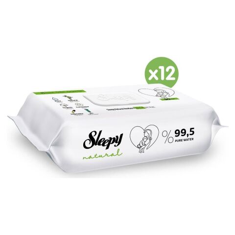 Sleepy Natural Yenidoğan Islak Bebek Bakım Havlusu 12X90 (1080 Yaprak)