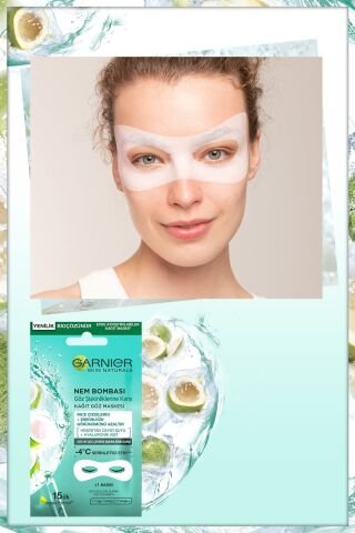 Garnier Kağıt Göz Maskesi Nem Bombası Hindistan Cevizi 6 gr x 3 Adet