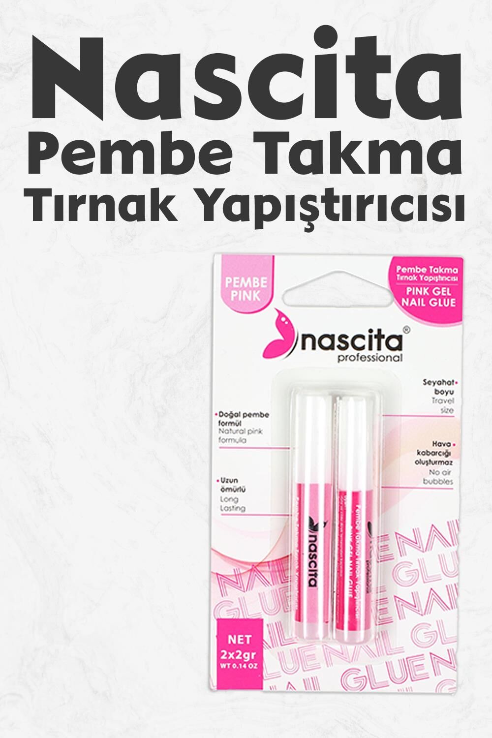 Nascita Pembe Takma Tırnak Yapıştırıcısı