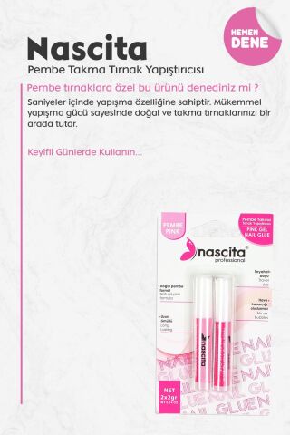 Nascita Pembe Takma Tırnak Yapıştırıcısı