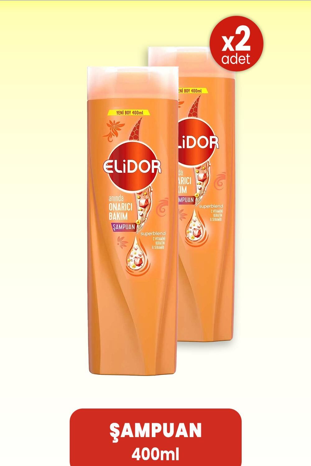 Elidor Superblend Şampuan Anında Onarıcı Bakım 400 ml x 2 Adet