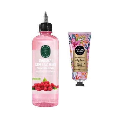 Frambuazlı Sirke & Saç Toniği 500 ml Ve Pj El Ve Vücut Kremi Sılky Touch 50 Ml