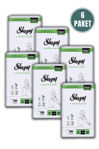 Sleepy Natural Ultra Hassas Hijyenik Ped Uzun 120 Adet Ped ve ROSIE