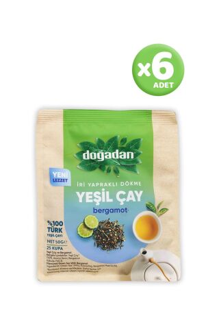 Doğadan Dökme Yeşil Çay Bergamot 50 gr x 6 Adet