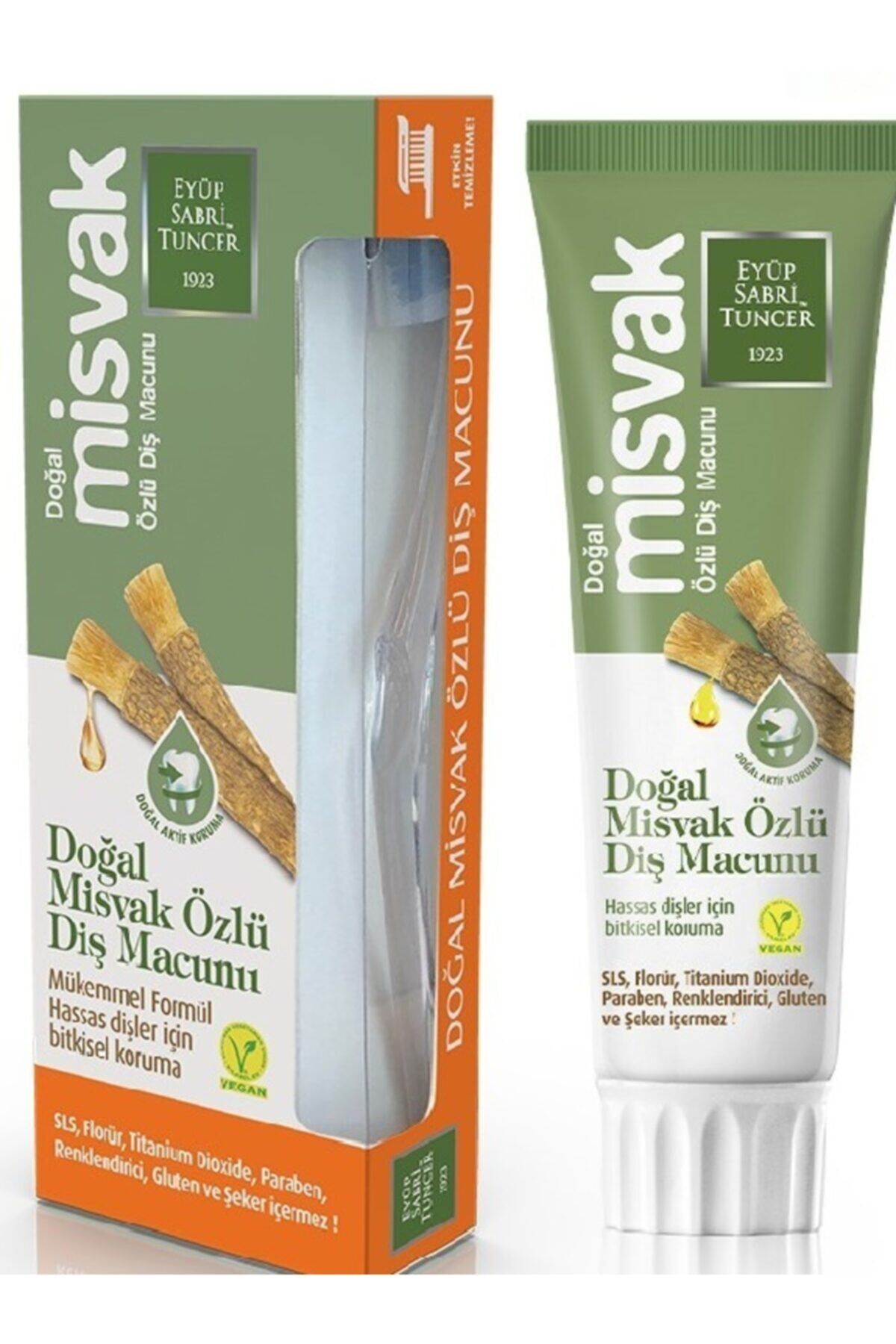 Eyüp Sabri Tuncer Doğal Misvak Özlü Diş Macunu 75 ml + Diş Fırçası Hediyeli