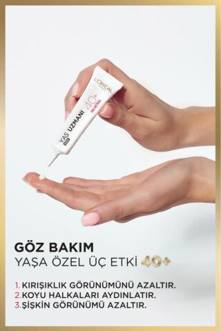 L'Oreal Paris Yaş Uzmanı 40+ Kırışıklık Karşıtı Sıkılaştırıcı Gündüz&Gece Kremi&Aydınlatıcı Göz Kremi