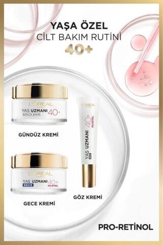 L'Oreal Paris Yaş Uzmanı 40+ Kırışıklık Karşıtı Sıkılaştırıcı Gündüz&Gece Kremi&Aydınlatıcı Göz Kremi