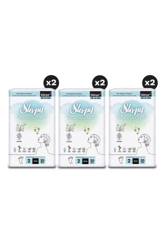 Sleepy Bio Natural Premium Plus Hijyenik Ped Mega Fırsat Paketi Uzun 120 Adet