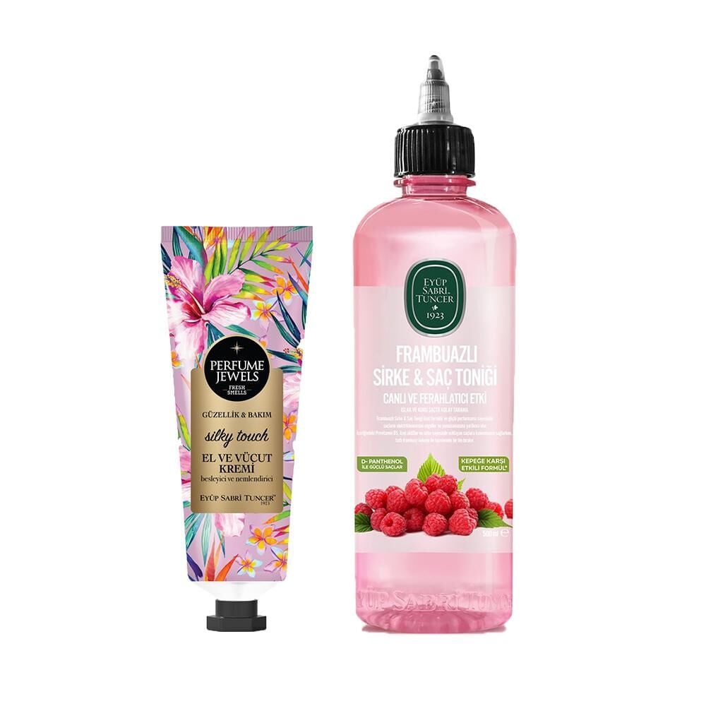 Frambuazlı Sirke & Saç Toniği ve El ve Vücut Kremi Silky Touch