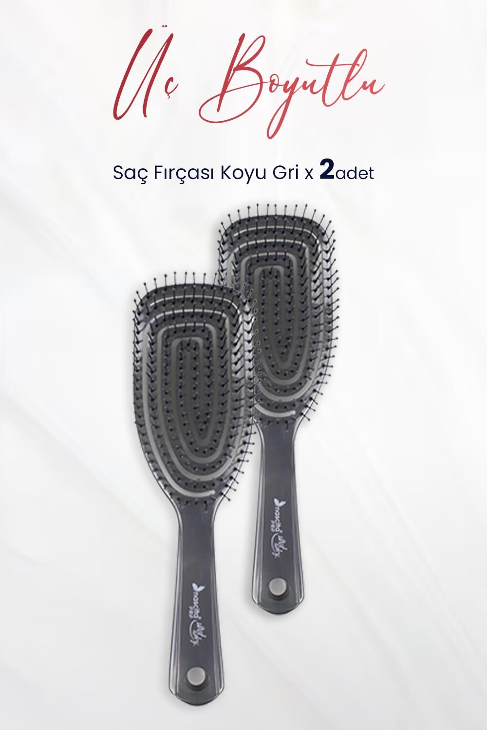 Nascita Üç Boyutlu Saç Fırçası Koyu Gri x 2 Adet
