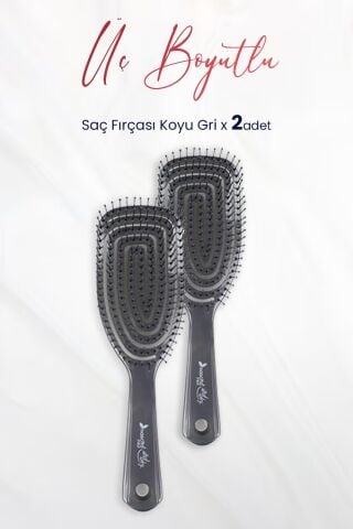 Nascita Üç Boyutlu Saç Fırçası Koyu Gri x 2 Adet