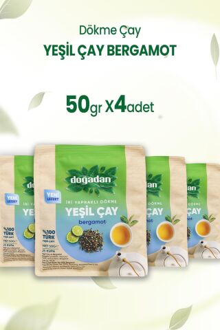 Doğadan Dökme Yeşil Çay Bergamot 50 gr x 4 Adet