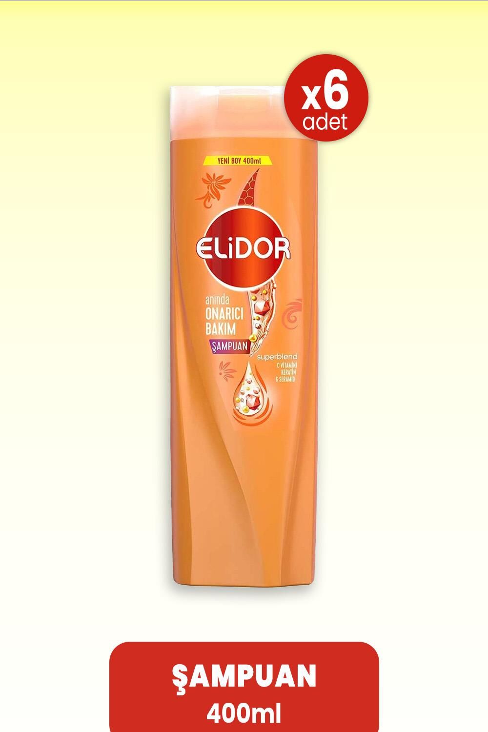 Elidor Superblend Şampuan Anında Onarıcı Bakım 400 ml x 6 Adet