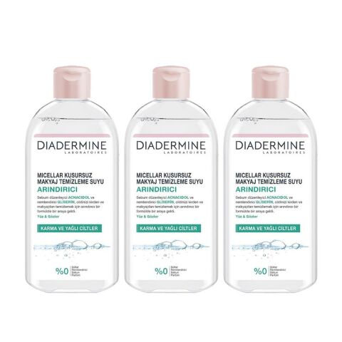 Diadermine Arındırıcı Micellar Kusursuz Makyaj Temizleme Suyu 400 ml x 3 Adet