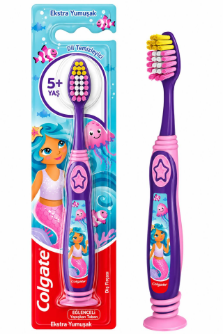 Colgate Deniz Kızı Diş Fırçası Ekstra Yumuşak, Yapışkan Taban +5 Yaş