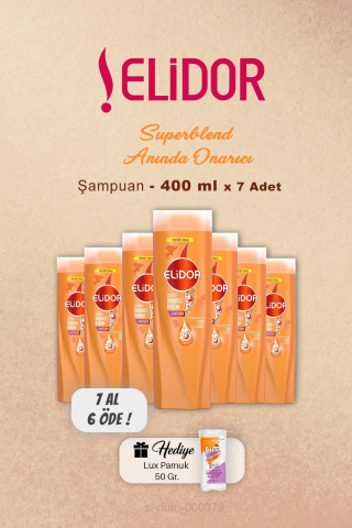 7 AL 6 ÖDE Elidor Anında Onarıcı Şampuan 400 ml, Pamuk Hediyeli