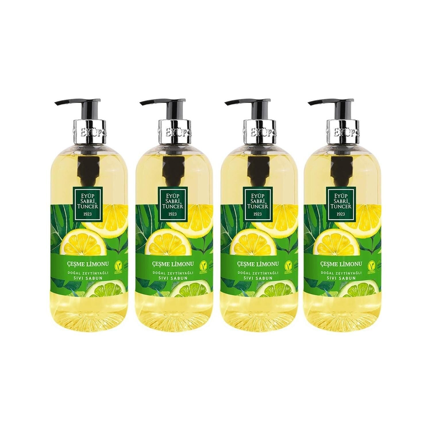 Eyüp Sabri Tuncer Çeşme Limonu Doğal Zeytinyağlı Sıvı Sabun 500 ml x 4