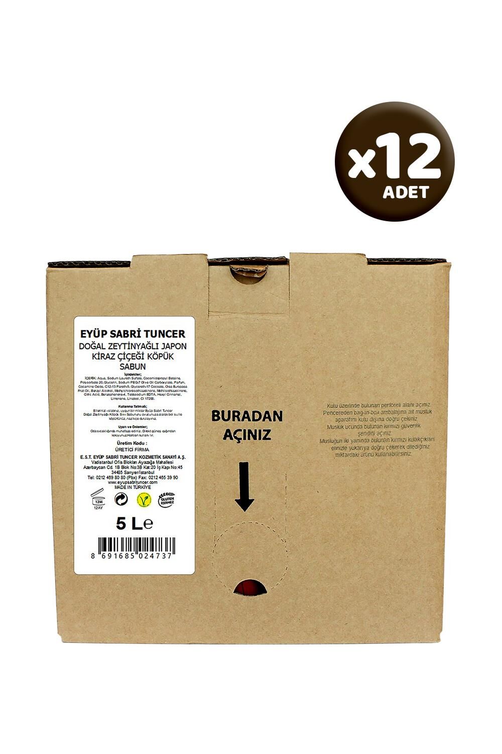 Eyüp Sabri Tuncer Köpük Sabun Japon Kiraz Çiçeği 5000 ml x 12 Adet