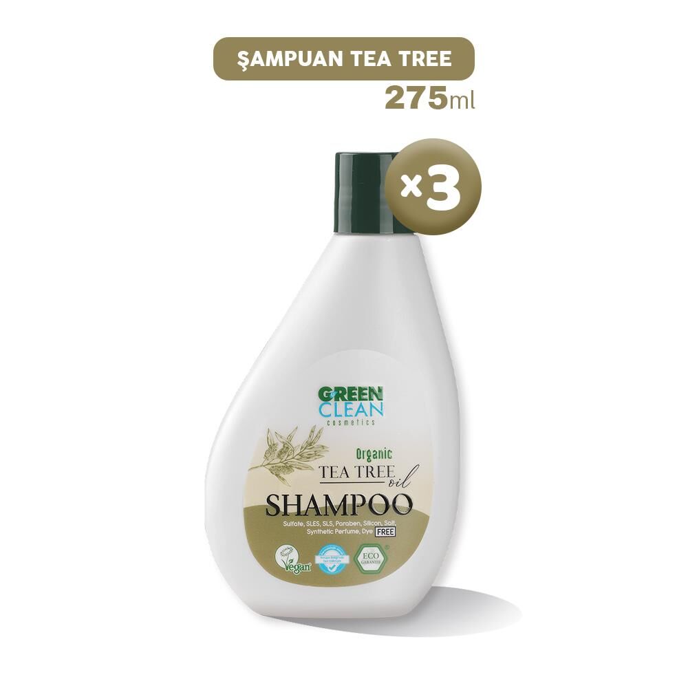 Green Clean Şampuan Tea Tree 275 ml x 3