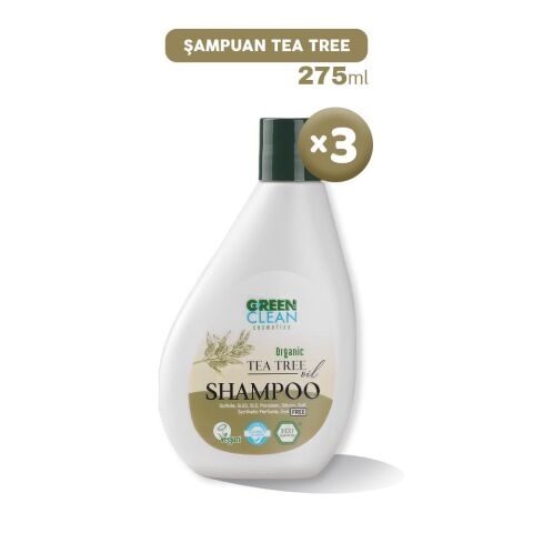 Green Clean Şampuan Tea Tree 275 ml x 3