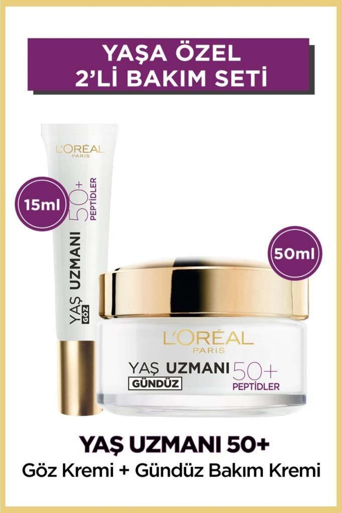 Loreal Paris Yaş Uzmanı 50+ Kırışıklık Karşıtı Yenileyici Gündüz & Göz Kremi Seti