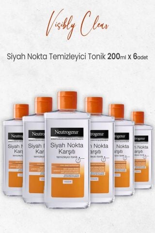 Neutrogena Visibly Clear Siyah Nokta Temizleyici Tonik 200 Ml x 6 Adet