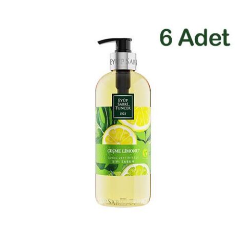 Eyüp Sabri Tuncer Çeşme Limonu Doğal Zeytinyağlı Sıvı Sabun 500 ml X 6 Adet